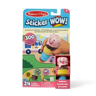 Afbeelding van Melissa &amp; Doug Sticker Wow Activiteitenblok en stickerstempel, 300 stickers, decoratief, knutsel activiteitsspeelgoed om te verzamelen, haas