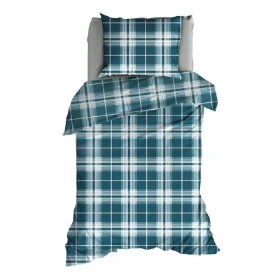 Afbeelding van Dekbedovertrek Satin d`Or Banff Teal Satijn 140 x 200 / 220 cm 1 Persoons