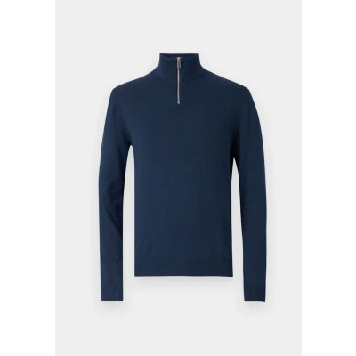 Afbeelding van Jack &amp; Jones Eemil HALF ZIP NOOS Trui, Heren, Maat: Small, Navy