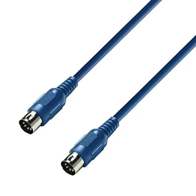 Afbeelding van Adam Hall 3 Star Series 1,5 m MIDI kabel blauw