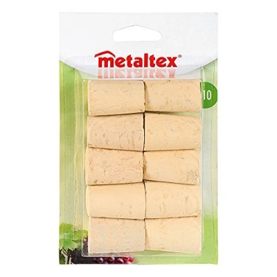 Afbeelding van Metaltex Wijnstoppers 3 Cm Kurk Crème 10 Stuks