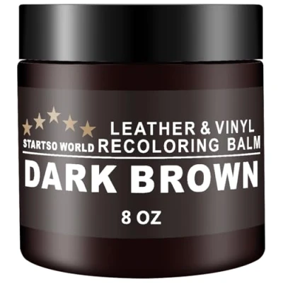 Afbeelding van STARTSO WORLD 200ml Lederen Reparatieset Donkerbruin leerreparatieset voor meubilair, sofas, autozetels Leerverf en lak Herstel, herstel vervaagd gekratte leer