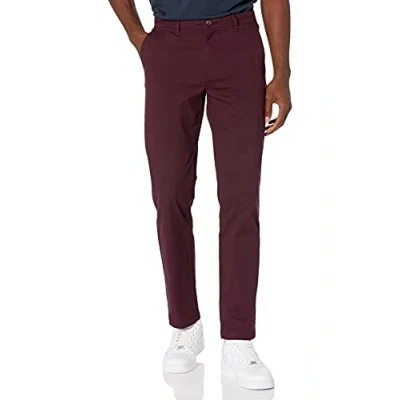 Afbeelding van Amazon Essentials Heren Straight Fit Casual Stretch Khaki, Bourgondië, 34W x 33L