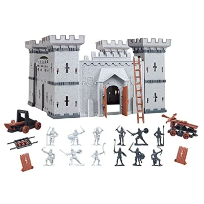 Afbeelding van TikTakToo Coole, kleine ridderkasteel met speelfiguren koninkrijk kasteel DIY (klein)