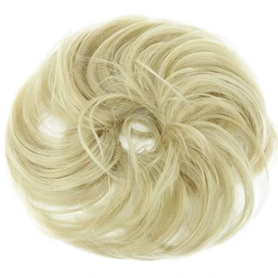 Afbeelding van CAISHA Haarstukje Haarwokkel Bruids Kapsel Opgestoken Volumineus Licht Golvend Knoet Lichtblonde Mix G14B