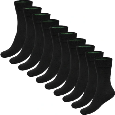 Afbeelding van Comfortabel &amp; Zijdezacht Bamboo Basics Beau Bamboe Sokken (Multipack 10 stuks) Heren / Dames Zwart 35 40