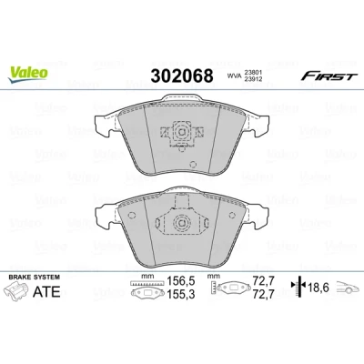 Afbeelding van Valeo Remblokset 302068