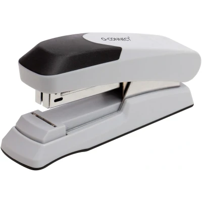 Afbeelding van Q connect Nietmachine Flat Clinch Half Strip 25vel Grijs Zwart