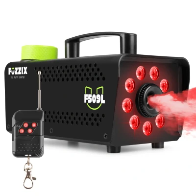 Afbeelding van Fuzzix F509L Party Rookmachine 500 Watt met 9 RGB LEDs en draadloze