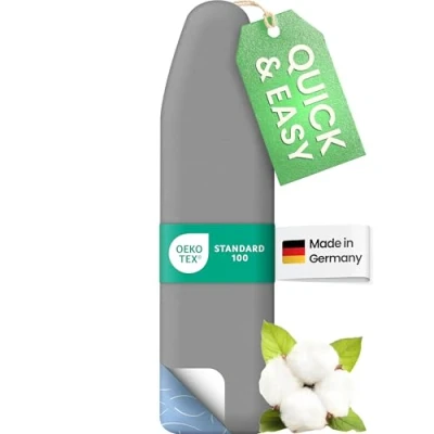 Afbeelding van SimplySmooth Premium strijkplankhoes 110x30 cm OEKO TEX 100 Gemaakt in Duitsland Comfort vulling Voor planken 108 115x30 45 Maat S