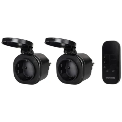 Afbeelding van Smartwares SH4 99653 Mini Buiten Schakelaarset Plug &amp; Connect 2 schakelaars en afstandsbediening
