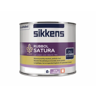 Afbeelding van Sikkens Rubbol Satura 0,5 liter Zijdeglansverf voor hout buiten (terpentinebasis)