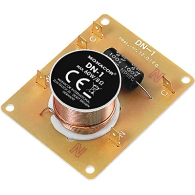 Afbeelding van Monacor DN 1, 2 weg crossover voor 8 Ohm, luidspreker zelf montage,Zwart