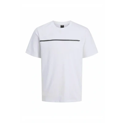 Afbeelding van Jack &amp; Jones Gedruckt Rundhalsausschnitt Tshirt print, Heren, Maat: Small, Bright white