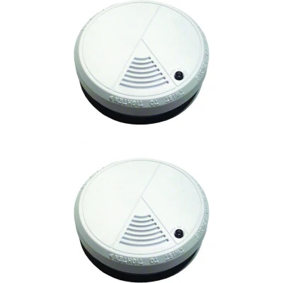 Afbeelding van Universel Detecteur fumee optique eco batterie 9v 1 an set de 2pcs 34261