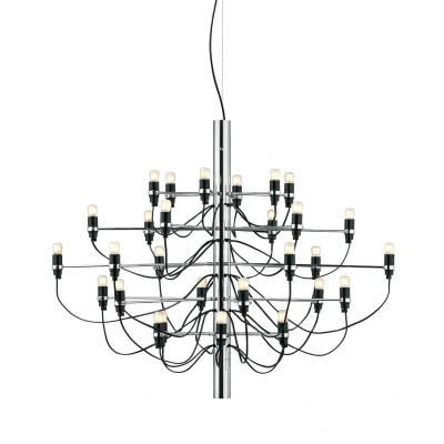 Afbeelding van Flos 209730 by Gino Sarfatti kroonluchter Ø88 transparant chroom