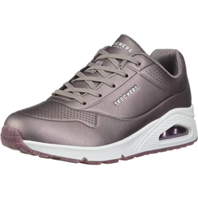 Afbeelding van Skechers Sneaker Uno Rose Bold dames laag , Zilver Pewter Duraleather Pew 36 EU