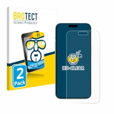 Afbeelding van BROTECT (2 Stuks) Schermbeschermer voor Apple iPhone 16 Pro Screen Protector Transparant