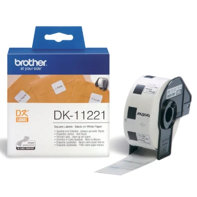 Afbeelding van Brother DK 11221 Etiket Zwart op wit (23 mm x 23 mm)