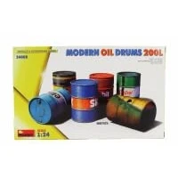 Afbeelding van 1:24 MiniArt 24008 Moderne Olievaten 200L voor Diorama Plastic Modelbouwpakket