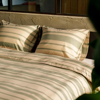 Afbeelding van Dekbedovertrek Kayori Sora Olijfgroen Tencel 200 x / 220 cm 2 Persoons