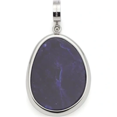 Afbeelding van Leonardo Jewels Enkele bedelhanger Prilla voor dames van Roestvrij staal in de kleur zilver met clipsluiting, hoogte: 4,2 cm, 024557, staal, Sodaliet