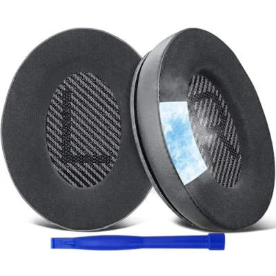 Afbeelding van SoloWIT Professional vervangende oorkussens met koelgel voor Bose QuietComfort 35 (QC35) en Quiet Comfort II (QC35 II), zachter leer, geluidsisolerend schuim