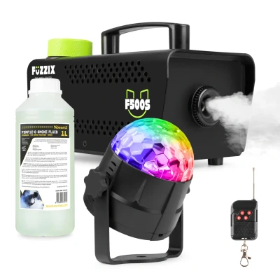 Afbeelding van Fuzzix Partyset met F500 rookmachine 1L rookvloeistof Tornado