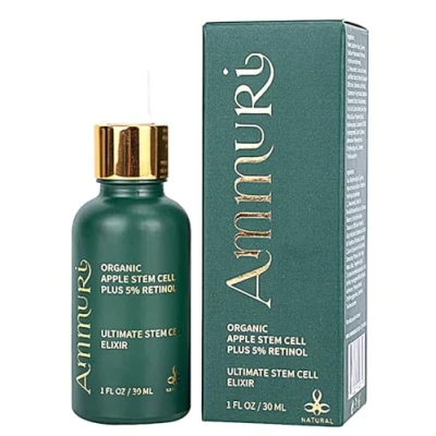 Afbeelding van Ammuri Retinol Serum 5% (Ultimate Apple Stem Cell) Hoge sterkte voor gezicht│ Anti aging│ Gezichtsserum vrouwen en mannen│ Beste huidverzorging, gezichtsverzorging 30ml