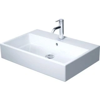 Afbeelding van Duravit vero air wastafel 700 mm wit hoogglans kraanvlak zonder kraangat overloop 2350700060