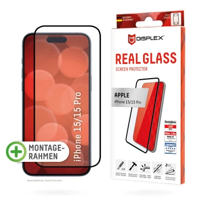 Afbeelding van Screenprotector Apple iPhone 15: Displex Real Glass FC