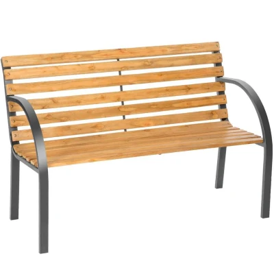 Afbeelding van tectake Tuinbank tuin bank tuinbankje zitbank hout