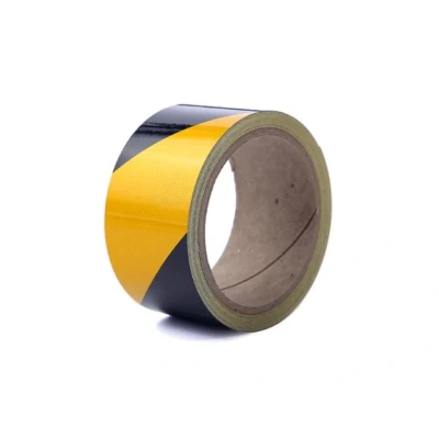 Afbeelding van Reflecterende tape 5cm x 10m Zwart/Geel