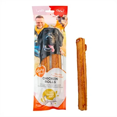 Afbeelding van Duvoplus Hondensnack Hond Chew! Kip Rolls L 25cm 2pcs / 290g 2st
