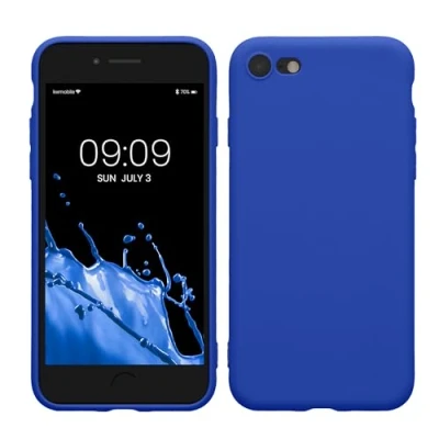 Afbeelding van kwmobile telefoonhoesje geschikt voor Apple iPhone SE (2022) / (2020) 8 7 Hoesje smartphone Precisie camera uitsnede In Baltisch blauw