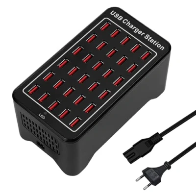 Afbeelding van 30 Poorts USB Oplader, 150W/30A Smart Charger, in 1 Desktop Charging Hub, Laadstation met meerdere poorten Organiser voor Samsung/iPhone/iPad/Google Pixel/Tablets en Andere elektronica
