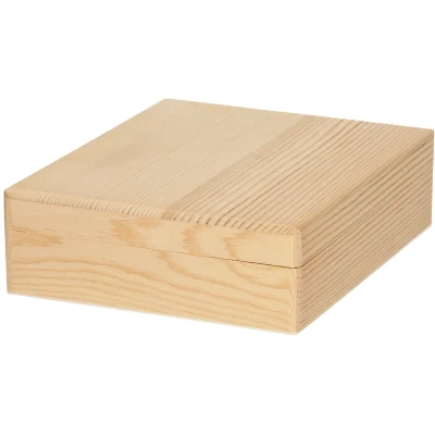 Afbeelding van Houten kist rechthoek met los deksel 16,5cm x 13,8cm 5cm pine