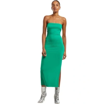 Afbeelding van Urban Classics Bandeau Etuijurk, Dames, Maat: XS, Froggreen
