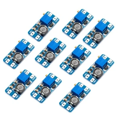 Afbeelding van 10 stuks DC Step Up Boost Converter, instelbare spanningsregelaar Booster Power2V 24V tot 5V 28V, voeding Power Module compatibel met Arduino