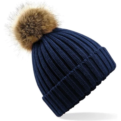 Afbeelding van Beechfield Dames Muts met pompon One size Navy