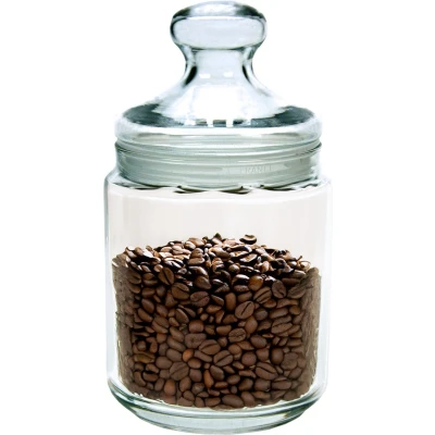 Afbeelding van Voorraadpot/bewaarpot 750 ml glas met glazen deksel Voorraadpot