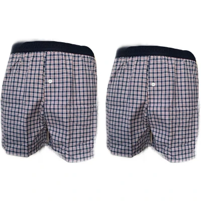 Afbeelding van Embrator 2 stuks mannen Boxershort geruit grijs/donkerblauw/rood L