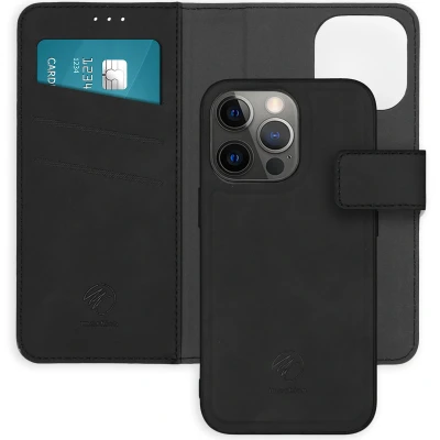 Afbeelding van Apple iPhone 13 Pro Hoesje Kunstleder iMoshion Bookcase/2 in 1 Case Zwart Telefoonhoesje