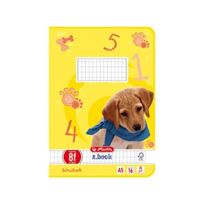 Afbeelding van Herlitz 3320801 schriften A5/16 liniatuur 8F (geruit, 5 x 9 m rand) FSC Mixed pak van 10 motieven, gesorteerd