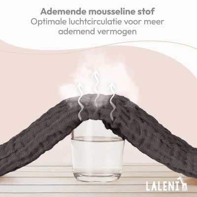 Afbeelding van Laleni spuugdoekjes baby in een set van 20 gemaakt puur katoen niet giftige mousseline doekjes 70x70 absorberende en wasbare babydoekjes als luiers anthracite