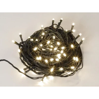 Afbeelding van LED Guirlande 80 lampen Koel wit Groene draad Modulator 12m 24V