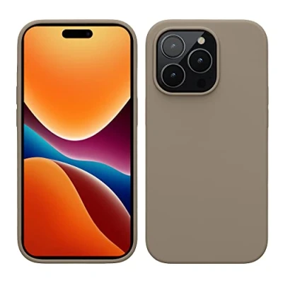 Afbeelding van kwmobile telefoonhoesje compatibel met Apple iPhone 14 Pro hoesje Zachte case voor smartphone Back cover in taupe