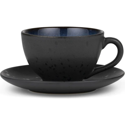Afbeelding van BITZ Kop met schaal Dia. 10 x 6 cm 24 cl Zwart/Donkerblauw
