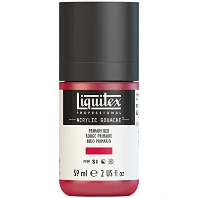 Afbeelding van Liquitex 2059415 &#039;Liquitex Professional Acrylic Gouache, Acrylfarbe mit Gouache Eigenschaften, Lichtecht, wasserfest, 59ml Dosier Flasche Primärrot