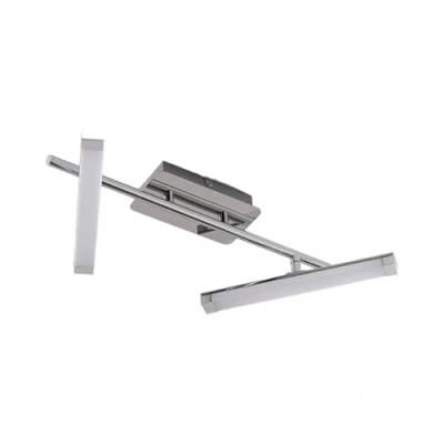 Afbeelding van Lindby LED plafondlamp met dimmer 2 lichts acryl, metaal H: 9.5 cm wit, chroom Inclusief lichtbronnen